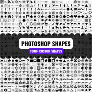 1000+ Photoshop Custom Shapes Pack