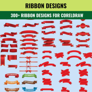 300+ Ribbon Designs CDR Bundle